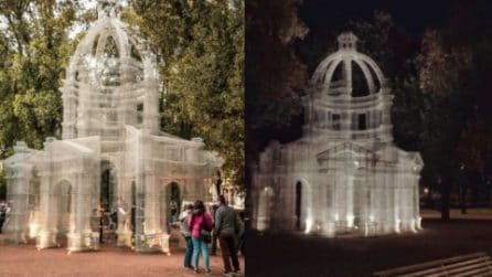 La cupola in rete metallica: monumentale scultura a Villa Borghese