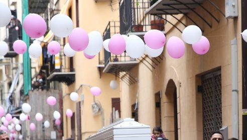 I funerali di Antonella Sicomero, morta a dieci anni a Palermo