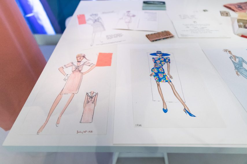 i bozzetti di alcuni abiti indossati da Lady D