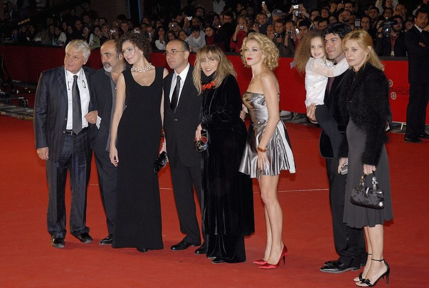 Con il cast de La sconosciuta di Tornatore