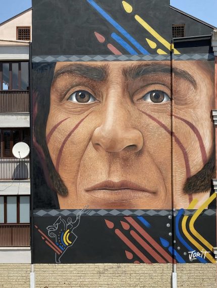 Murale realizzato da Jorit