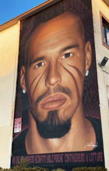 Murale realizzato da Jorit