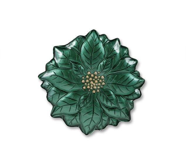 Piatto frutta in vetro a stella di Natale CoinCasa 6,43