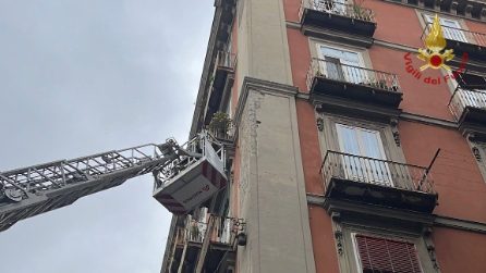 A Napoli voragini e crolli di alberi a causa del maltempo