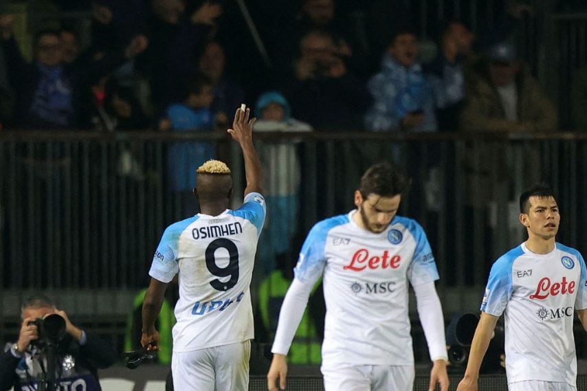 Dopo aver vinto a Francoforte, il Napoli si impone anche in casa dell'Empoli.