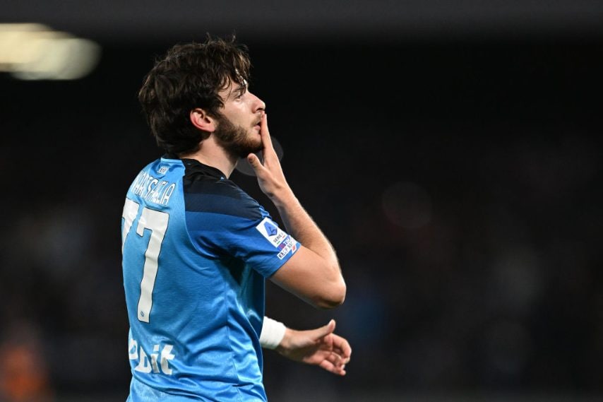 Kvaratskhelia ha suggellato una stagione mostruosa con questo gol all'Atalanta.