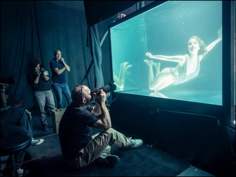 Dal backstage del Calendario Pirelli 2026 di Sølve Sundsbø, foto di Alessandro Scotti