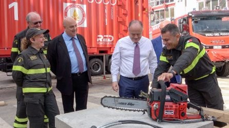 La visita del Procuratore Gratteri al Comando dei Vigili del Fuoco di Napoli