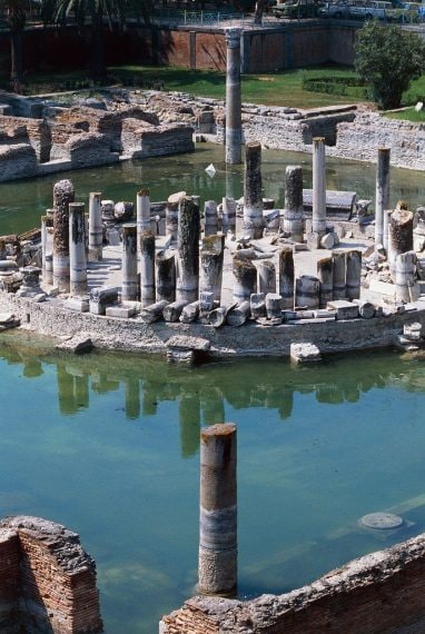Il Macellum circondato dalle acque nel 2003
