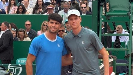 Tennis, le immagini di Sinner-Alcaraz: la finale di Monte Carlo