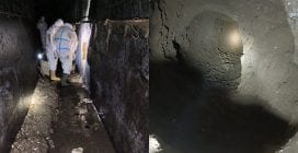 I tunnel scavati dai rapinatori della banca Credit Agricole di piazza Medaglie d'Oro a Napoli