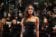 Cindy Bruna in Giorgio Armani Privé con gioielli Boucheron