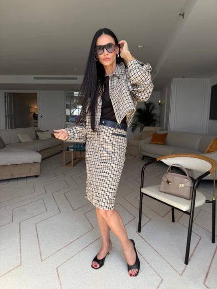 Demi Moore con mule Ferragamo