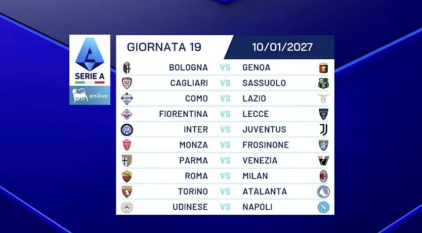 Diciannovesima giornata