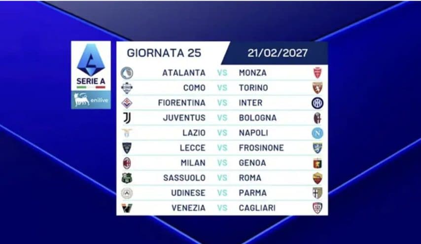 Venticinquesima giornata