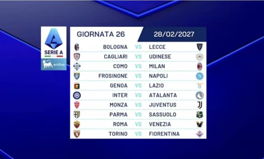 Ventiseiesima giornata