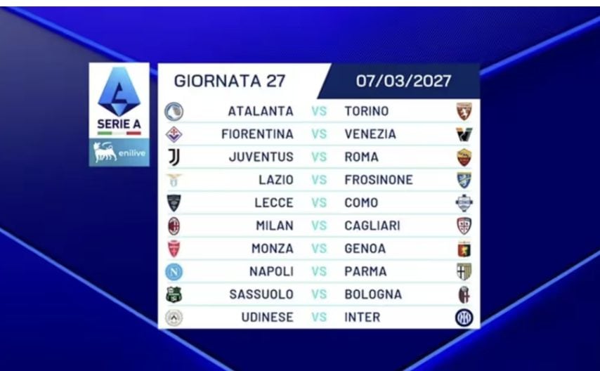 Ventisettesima giornata