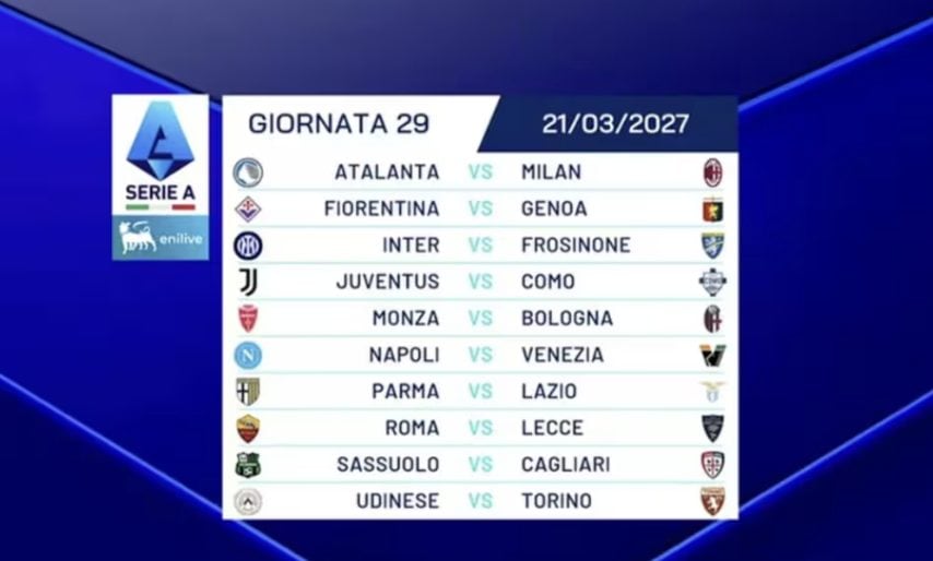 Ventinovesima giornata
