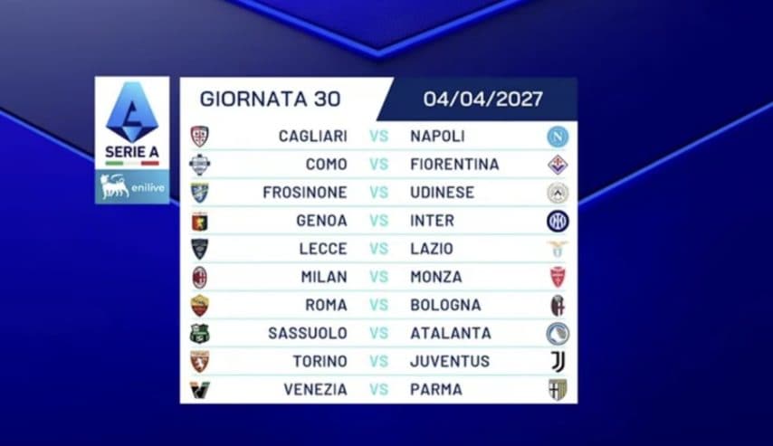 Trentesima giornata