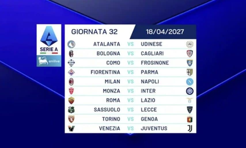 Trentaduesima giornata