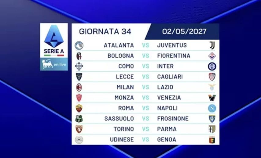 Trentaquattresima giornata