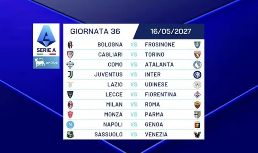 Trentaseiesima giornata