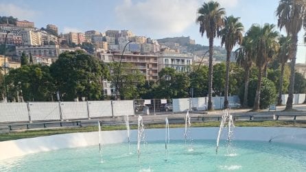 Restaurate le fontane della Villa Comunale, ora c'è di nuovo l'acqua