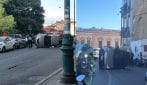 Auto ribaltata al Corso Vittorio Emanuele di Napoli, è la terza in 10 giorni