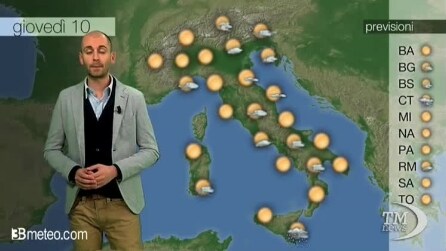 Previsioni meteo per giovedì 10 Aprile