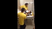 Le lacrime di Neymar all'arrivo in ospedale