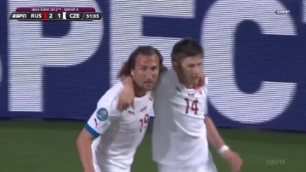 EURO 2012 Russia 2 - 1 Czech - Pilar 52'