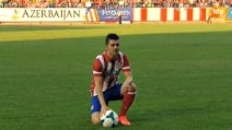 David Villa acclamato da 25mila tifosi dell'Atletico Madrid