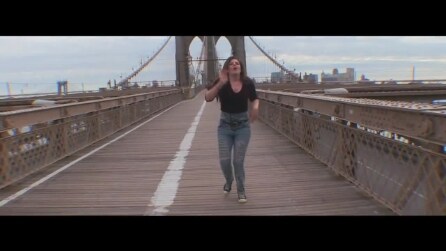 We are happy from New York, ponte di Brooklyn