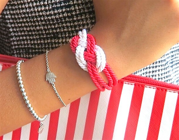 Bracciale Amicizia Philip Jones Con Ciondolo Piuma: Argento Placcato E Cristalli Zircondia