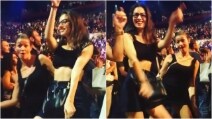 Il ballo scatenato di Marica Pellegrinelli al concerto di Biagio Antonacci