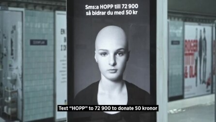 Lo spot choc svedese contro il cancro infantile, scuote i passanti in metro