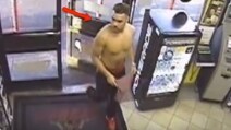 A petto nudo nella stazione di rifornimento, poi l'assurda rapina: è caccia all'uomo