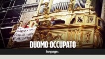 Duomo di Napoli occupato durante un matrimonio da famiglie sfrattate