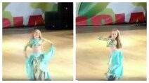 Baby danzatrice del ventre lascia tutti senza parole quando inizia a ballare