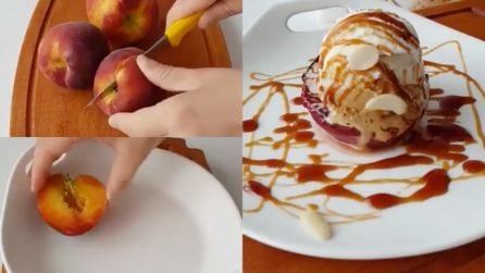 Come usare le pesche come delle coppette gelato, tutte da mangiare