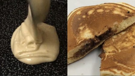 Pancakes ripieni al cioccolato: la merenda golosa che tutti ameranno