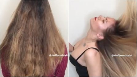 Stanca dei suoi capelli aridi e spenti si rivolge a un esperto: la trasformazione è "esplosiva"