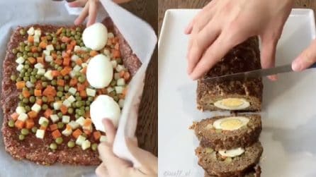 Polpettone ripieno con uova: una ricetta saporita e ideale per Pasqua