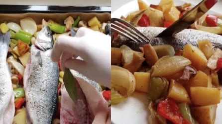 Branzino al forno su letto di verdure: un'idea saporita per la tua cena