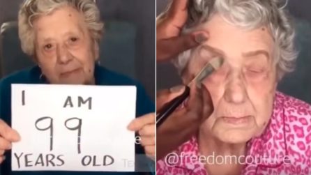 A 99 anni si trasforma grazie al make-up: il risultato è straordinario