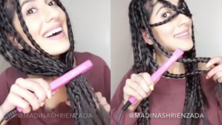 Passa la piastra sulle trecce, l'effetto mosso è sorprendente