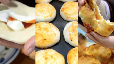 Muffin al gusto di pizza: soffici, filanti e squisiti