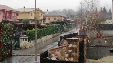 Neve a Roma, fiocchi copiosi a Rocca di Papa