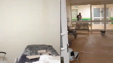 Nubifragio Verona, piove anche all'interno del pronto soccorso