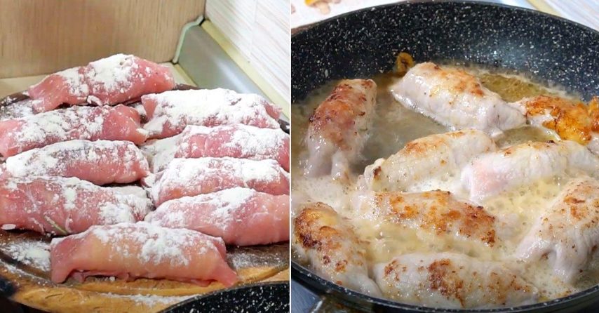 Involtini Di Lonza Con Prosciutto E Formaggio In Padella